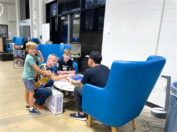 Game night with students.